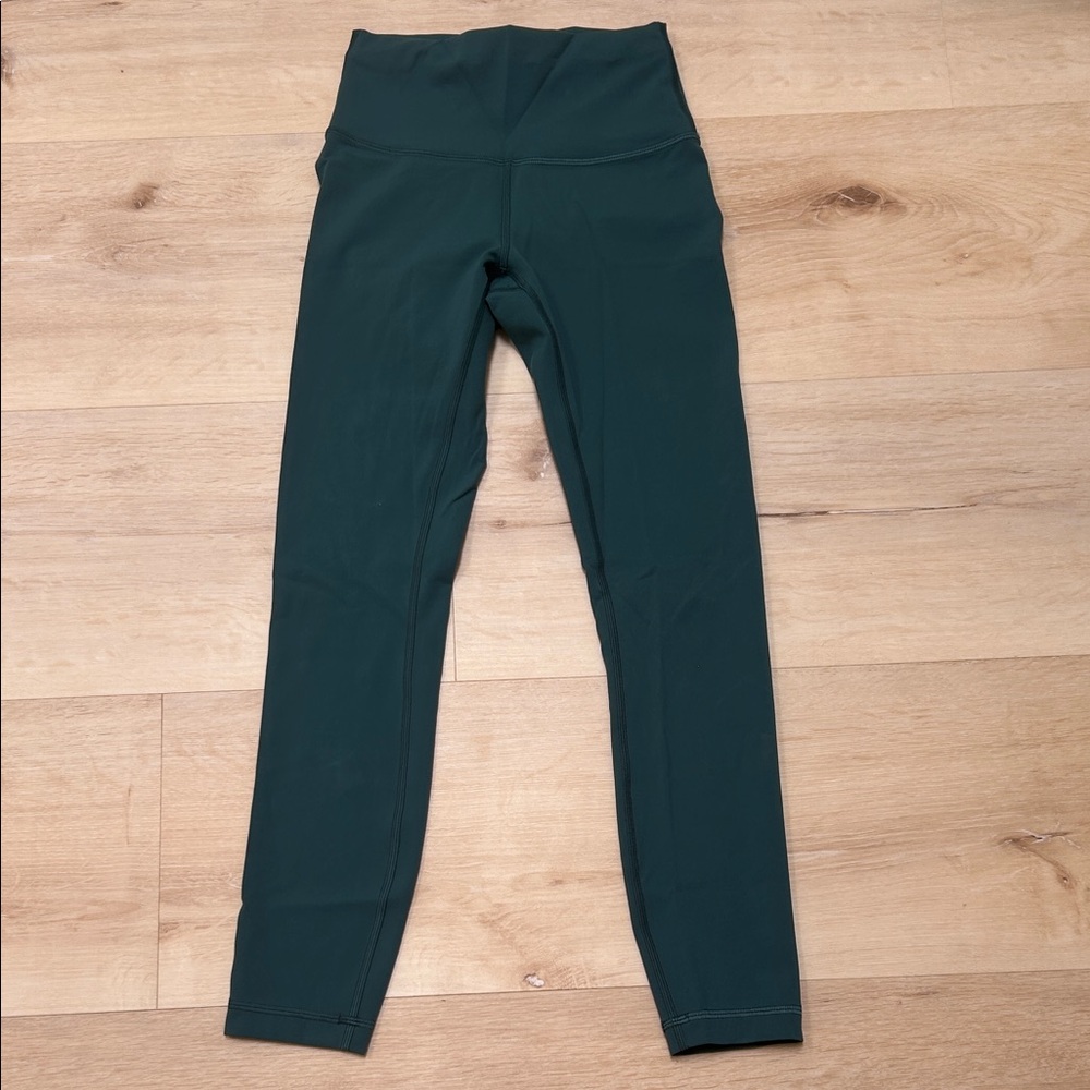 Wunder train Lululemon Athletica Dark Green High-Waisted Leggings 25in inseam